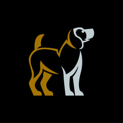 ILLUSTRATION 112 ABSTRACT VECTOR ART OF BASED HOUND DOG