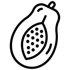 papaya icon. papaya symbol for your web design