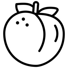 peach icon. peach symbol for your web design