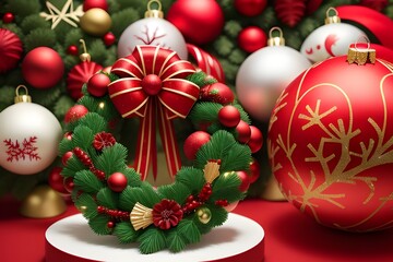 ia generated. "Christmas Charm: Ornaments, Tinsels and Festive Decorations for Congratulations"