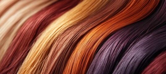 Fototapeta premium Diverse Hair Color Palette on White Background