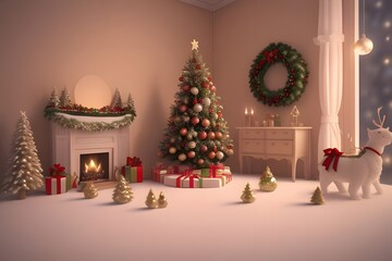 ia generated. "Christmas Charm: Ornaments, Tinsels and Festive Decorations for Congratulations"