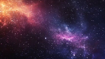 Vibrant Cosmic Nebula with Stars and Colorful Gases