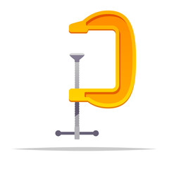 Clamp tool holder vector isolated illustration