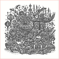 lunar new year,Chinese dragon,
Dragon with round shield, cut, out vector, silhouette,
fantasy, mythology, reptile, tattoo, characters, clip art, cut out, luxury, mascot, medieval, monochrome, prosperi