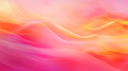 Obraz premium A dreamy abstract gradient mesh background soft pink to vibrant orange smooth, flowing color transitions and a soft glowing effect modern elegant digital design flowing fabric liquid smoke