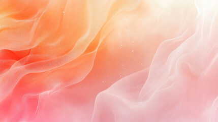 A dreamy abstract gradient mesh background soft pink to vibrant orange smooth, flowing color transitions and a soft glowing effect modern elegant digital design flowing fabric liquid smoke