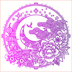 lunar new year,Chinese dragon,
Dragon with round shield, cut, out vector, silhouette,
fantasy, mythology, reptile, tattoo, characters, clip art, cut out, luxury, mascot, medieval, monochrome, prosperi