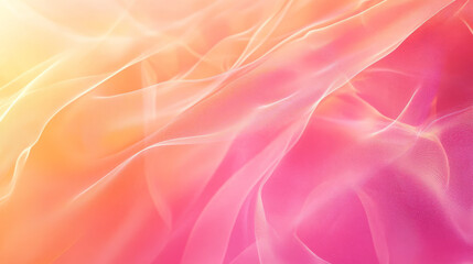 Obraz premium A dreamy abstract gradient mesh background soft pink to vibrant orange smooth, flowing color transitions and a soft glowing effect modern elegant digital design flowing fabric liquid smoke