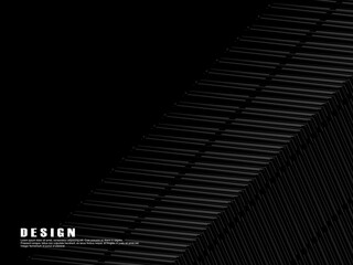 Black abstract geometric background. Modern shape concept. Black gradient lines poola background.