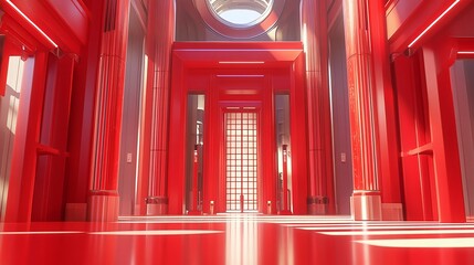 Obraz premium Double 11 promotion 3D e-commerce space booth background