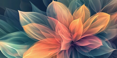 Vibrant Abstract Floral Design A Fusion of Colors and Shapes for Artistic Inspiration