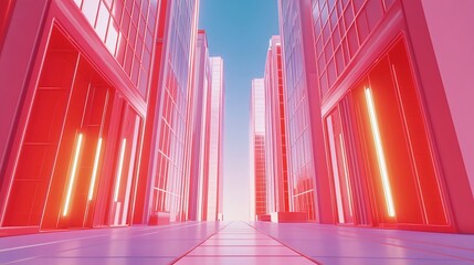 E-commerce promotion 3D architectural space booth background