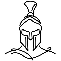 Fototapeta premium Spartan hero sketch