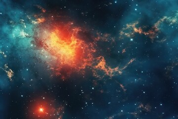 Brilliant Nebula in Deep Space