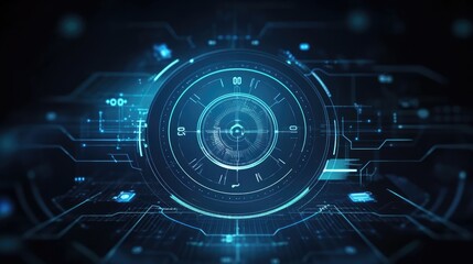 Obraz premium High-Tech Futuristic Interface Background