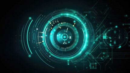 Obraz premium Futuristic Digital Interface with HUD Elements