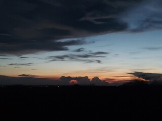 sunset over the city