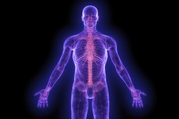 Detailed 3D Human Nervous System Illustration