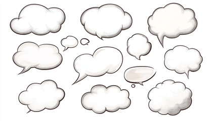 set of bubbles vector, set of speech bubble, vector illustration,