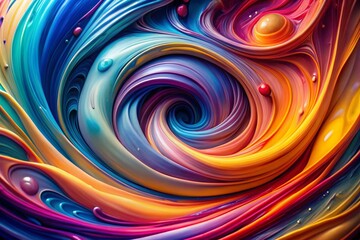 Vibrant Abstract Swirly Colorful Background for Loop Animation and Product Display