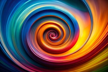 Obraz premium Vibrant Color Spiral Abstract Silhouette Photography for Dynamic Visuals and Creative Designs