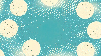 Abstract Blue and Yellow Polka Dot Pattern