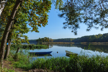 Zalew Zemborzycki in Lublin, autumn weather, golden Polish autumn © Pawel 