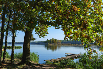 Zalew Zemborzycki in Lublin, autumn weather, golden Polish autumn © Pawel 
