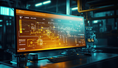 Advanced Industrial Control Panel in Manufacturing Plant