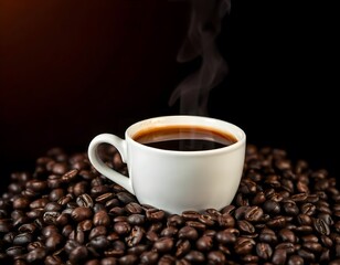 Fototapeta premium ia generated. cup of coffee with smoke