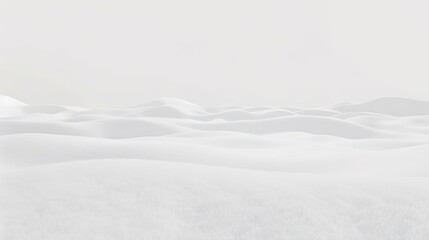 Solid minimalist bright white snow field background with subtle texture, perfect for winter-themed designs, peaceful landscapes, and serene winter aesthetics.