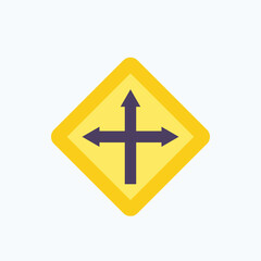 Crossroad icon vector image.