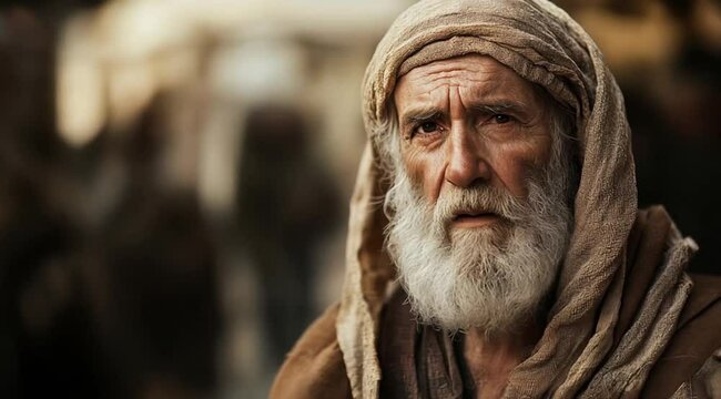 Scene of a prophet messenger in an ancient city, Camera slow motion with different angles
