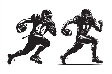 Black and white Football  player 
