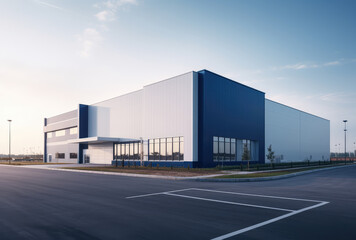 Sleek Industrial Park Warehouse Ready for Business