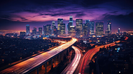 Fototapeta premium Twilight Symphony in the Urban Jungle
