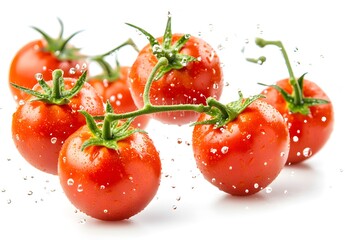 Fresh Tomatoes with Water Droplets