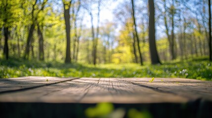 Fototapeta premium Serene Forest Pathway Surrounded by Lush Greens