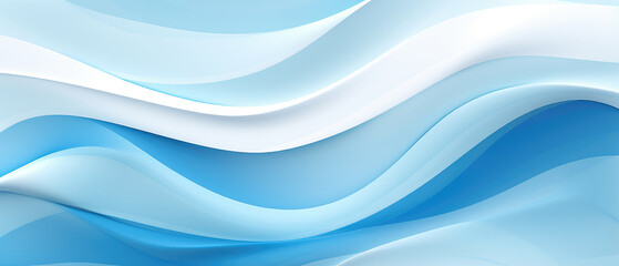 Obraz premium Serene Blue Waves Abstract Design