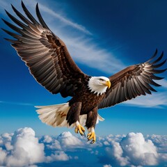 Obraz premium Soaring Bald Eagle