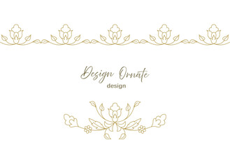 Vector ornamental decorative design. Elegant ornate element for design template.