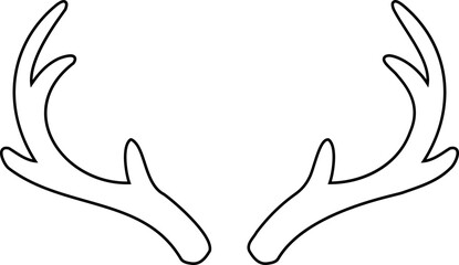 antler outline vector
