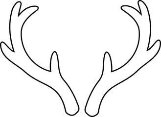 Obraz premium antler outline vector