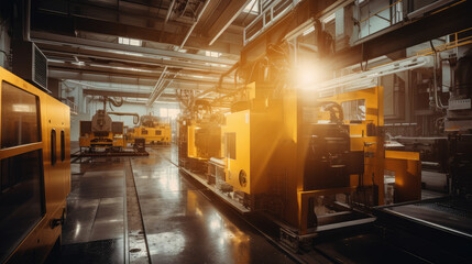Fototapeta premium Modern Industrial Machinery in Action