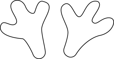 antler outline vector