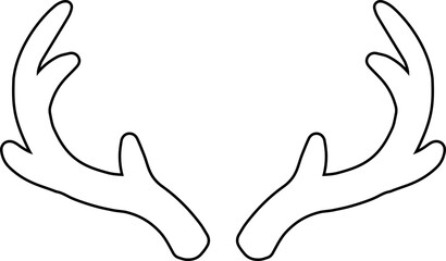 antler outline vector