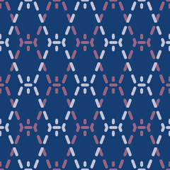 Japanese Hexagon Net Vector Seamless Pattern
