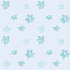 Japanese Romantic Flower Fall Vector Seamless Pattern