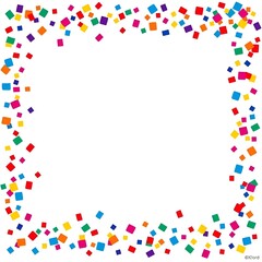frame of colorful confetti